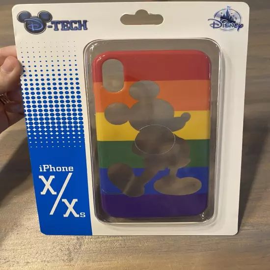 NEW DISNEY PARKS D-TECH RAINBOW PRIDE MICKEY MOUSE SILHOUETTE iPHONE X Xs CASE