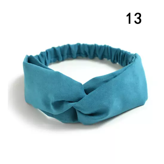 Elastic Stretch Knot Headbands Head wrap For Women Twist Cross Knotted Hairband@