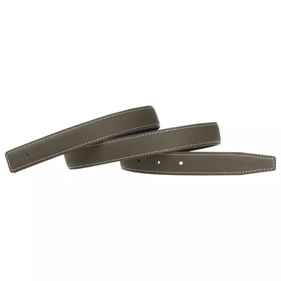 24mm H Belt Full Grain Cow Leather Replacement Belt Without Buckle