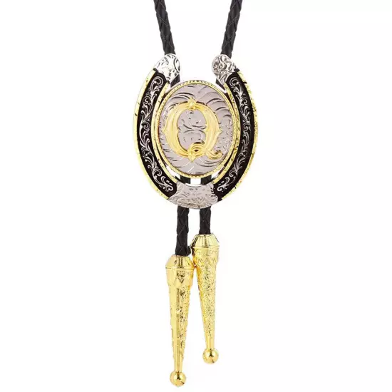 Bolo Tie for Men- Golden Initial Letter A to Z Western Cowboy Bolo Tie for Women