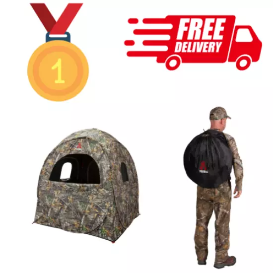 Blind Turkey Portable Hunting Tent new Durable Deer Camouflage Archery Hunter 