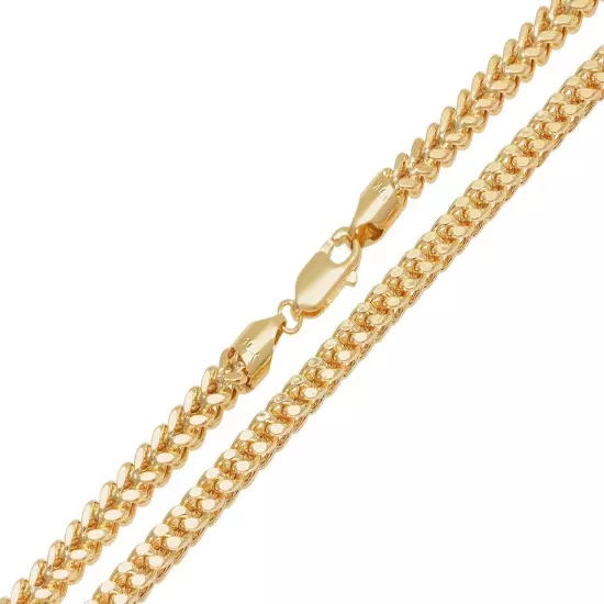 Brand New 10k Yellow Gold Franco Chain Necklace 1.5mm-6mm Sz 16"-40" Hollow