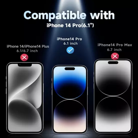 2x iPhone 15 14 13 Pro Max Tempered Glass Screen Protector Magic Auto Alignment