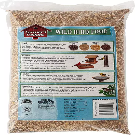 Farmer's Delight Wild Bird Food with Cherry Flavor, 10-Pound Bag