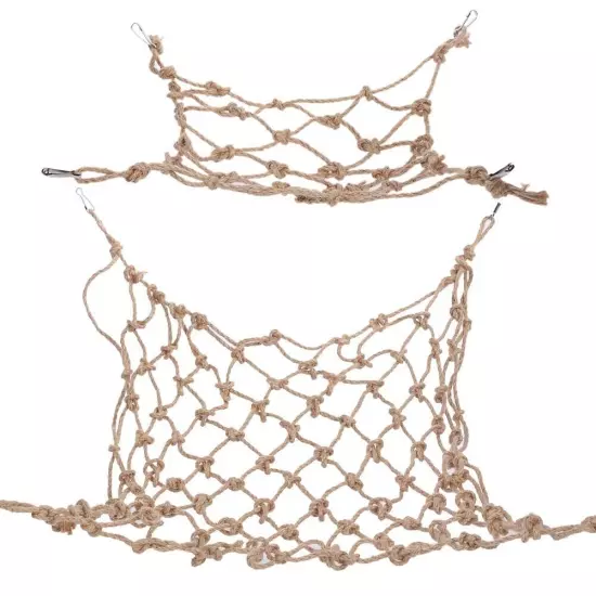 Hemp Rope Bird Climbing Net Hanging Rope Net Swing Play Rope Ladder Chew