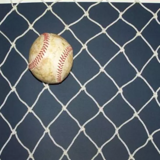  Baseball Softball Barrier Backstop Netting 9' X 9' White 1 3/4" #42 Heavy Duty 