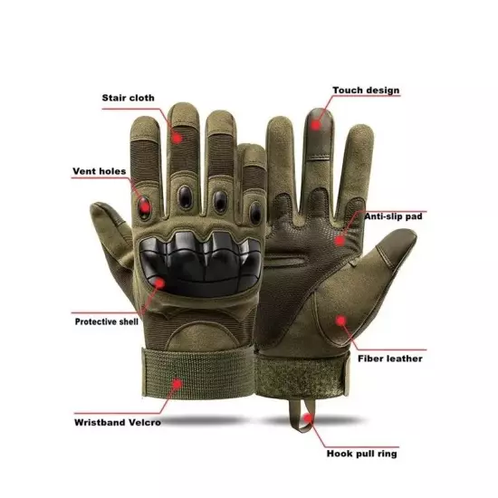 Tactical Gloves Full Finger for Shooting, Sports, & Fitness – Touchscreen