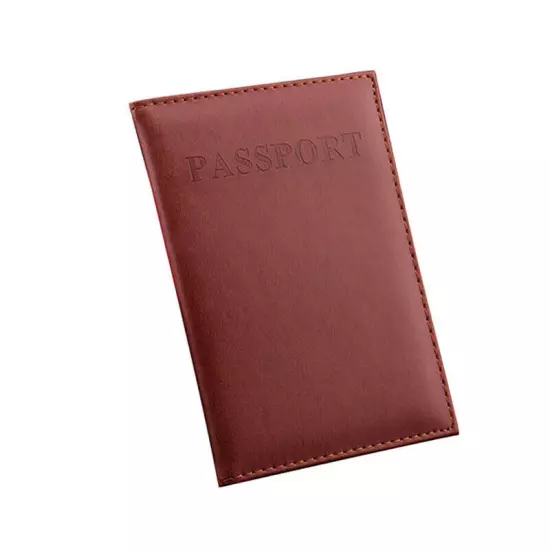 PU Leather Passport Cover Case Travel ID Card Ticket Passport Holder Protector