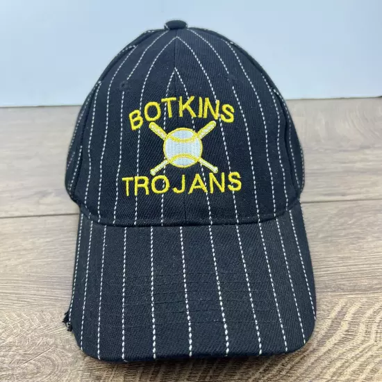 Botkins Trojans Baseball Hat Black Hat Adjustable Adult Size Hat Black Cap