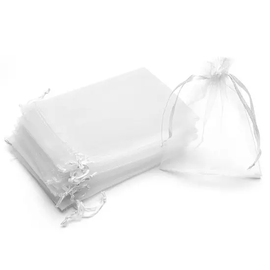 Gift Bags Gift Jewellery Organza Pouches Sheer Wedding 100Pcs Birthday