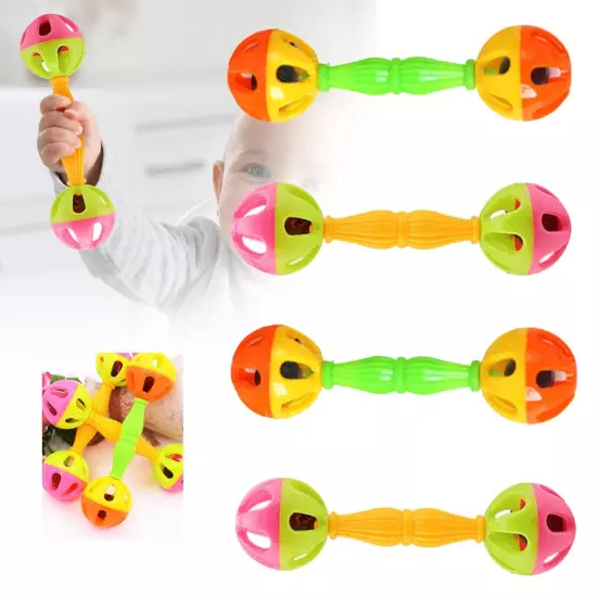 2 Pcs Bird Parrot Toy Rattle Birds Exercise Plastic Double Headed Bell Pet Kid