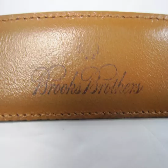 Brooks Brothers Genuine Leather Mens Brown Belt Size 40 Italy