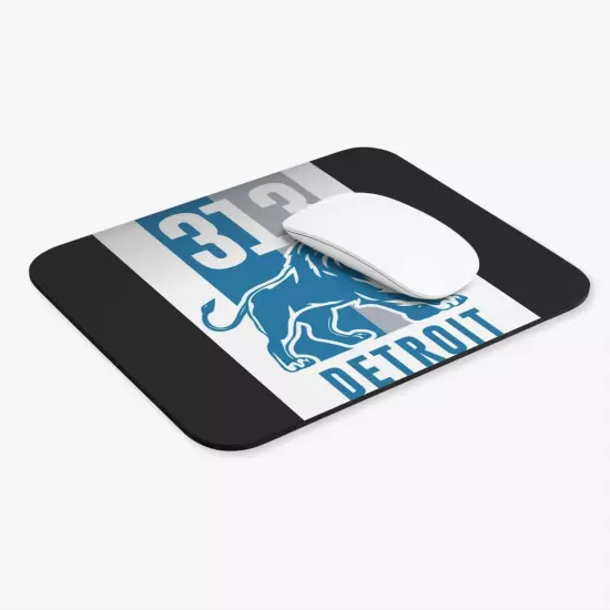 Detroit Area Code 313 Mouse Pad (Rectangle) Michigan Lion Pride Design