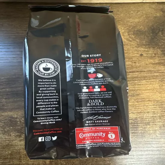 Community Coffee Dark And Bold Espresso Roast 12 Ounce Pack Of 6 Ground Coffee"