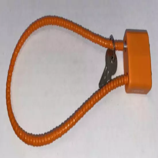 DAC CL012014 Gun Pistol Shotgun Cable Lock California Approved 8” NEW Orange