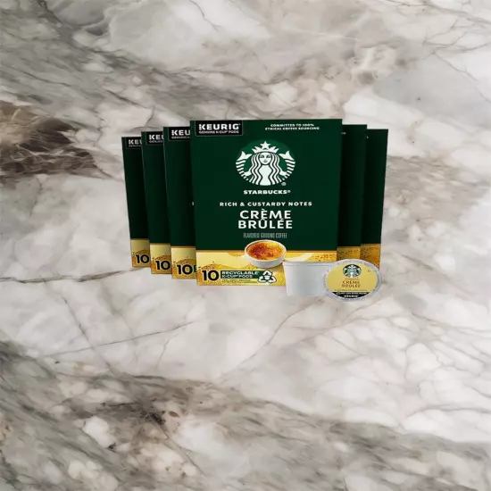 Starbucks Creme Brulee Flavored Coffee K Cups Keurig 60ct 3.4 oz K Cup 12/24