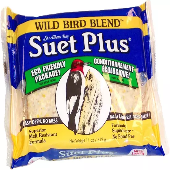 Variety Pack of 4 Flavors of Suet Cakes for Wild Birds 11 Ounces Each