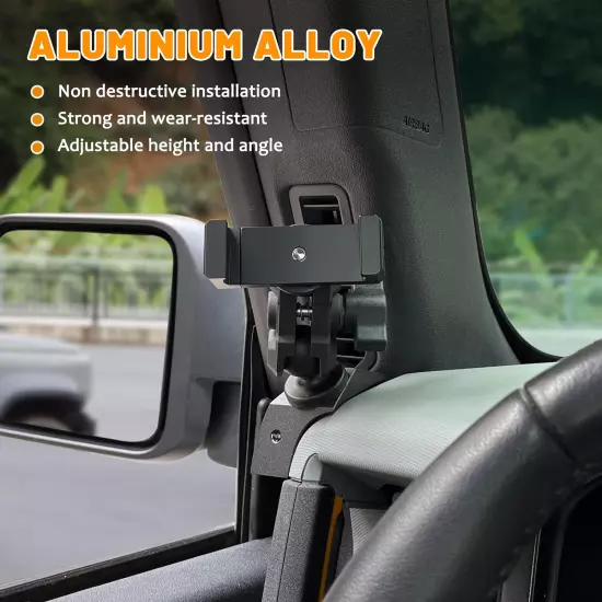 Phone Holder Mount Mounts on Dashboard for Ford Bronco 2021 2022 2023 Custom Adj