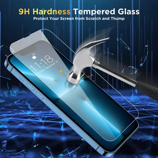 For iPhone 16 15 14 13 12 11 Pro Max Tempered Glass Screen Camera Protector