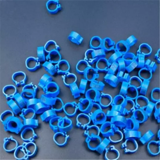 100PCS 8mm Bird Rings Leg Foot Bands For Pigeon Parrot Clip Rings Number 1-100