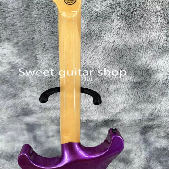 Custom Ouija Purple Electric Guitar FR Bridge Black Part Solid Body Fast Ship