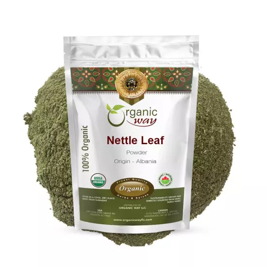 Organic Way Nettle Leaf Powder - Herbal Tea | Organic, Kosher & USDA Certified