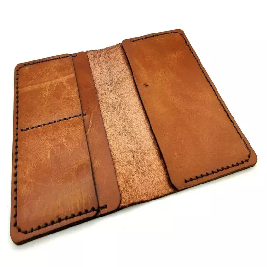 Genuine Full Grain Leather Passport Cover Field Notes Brown color leather 