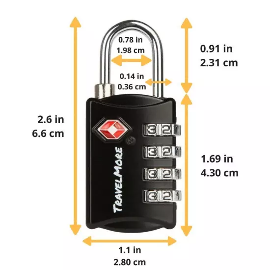 5 Pack TSA Luggage Locks with 4 Digit Combination – Heavy Duty Set Your Own P...