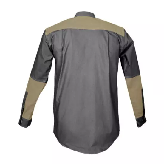 TAG SAFARI Mens Upland Long Sleeve Olive/Khaki Shirt (MS-187L/S-P867-O/K)