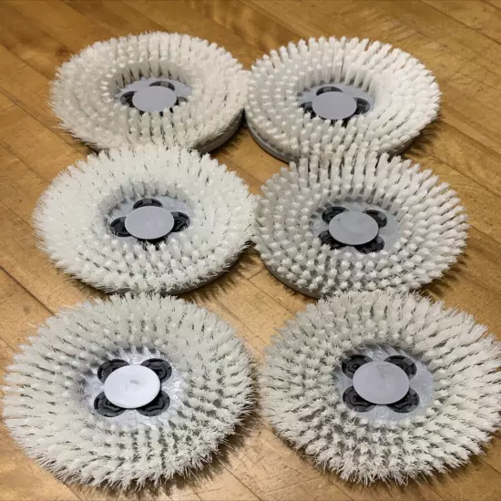 6 Cimex 8” Nylon Round Brush Pads New Old Stock 