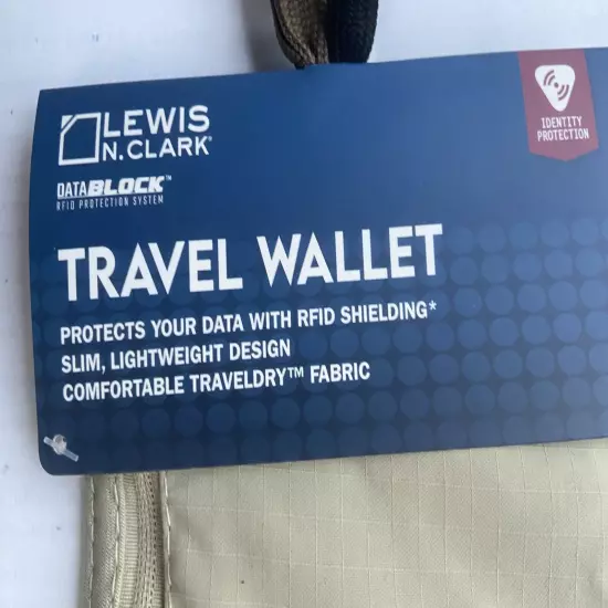 Lewis N. Clark RFID Hidden Travel Wallet, 3 interior pockets, Security & Safety