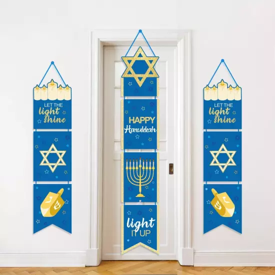 Happy Hanukkah Banner Chanukah Decorations Hanukkah Porch Hanging Welcome Sig...