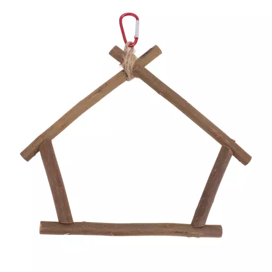 Bird Swing Perch Wooden Standing Climbing Toy Cage Perch For Budgie Cocka