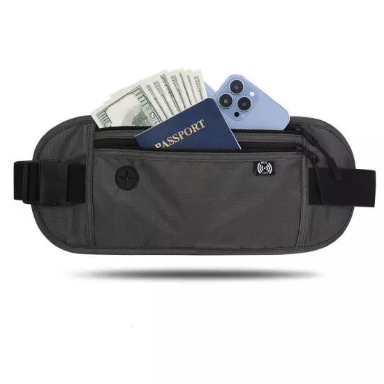 Travel Money Belt RFID Blocking Waterproof Waist Bag Fanny Pack Hidden Wallet