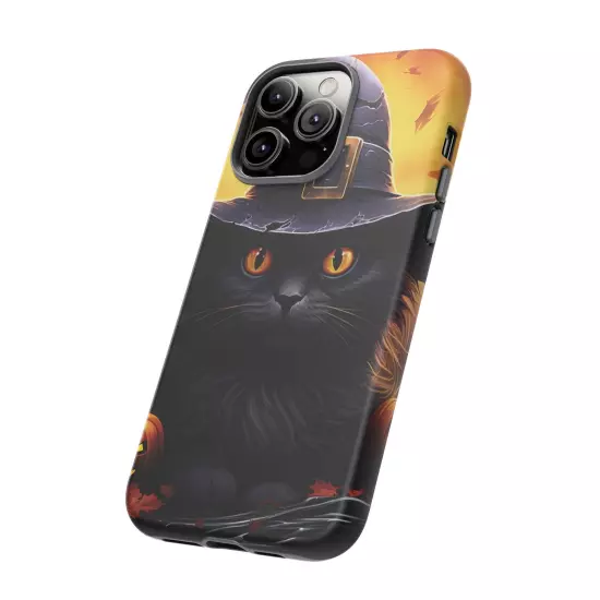 Custom Dual Layer Protective iPhone Case, Cat Witch