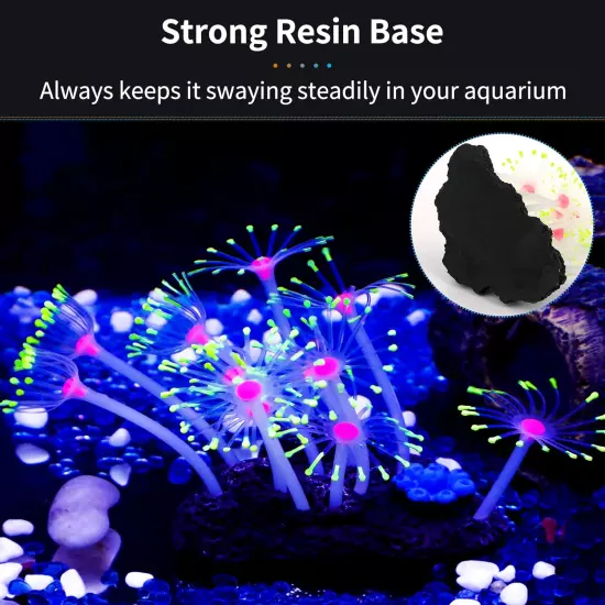 Glowing Effect Artificial Coral Plant for Fish Tank, Decorative Aquarium Ornamen