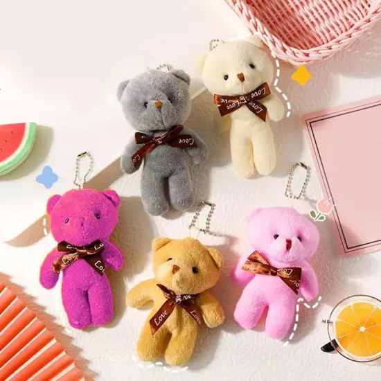 Plush Bear Cartoon Bear Keychain Cute Keyring Handbag Pendant GXM