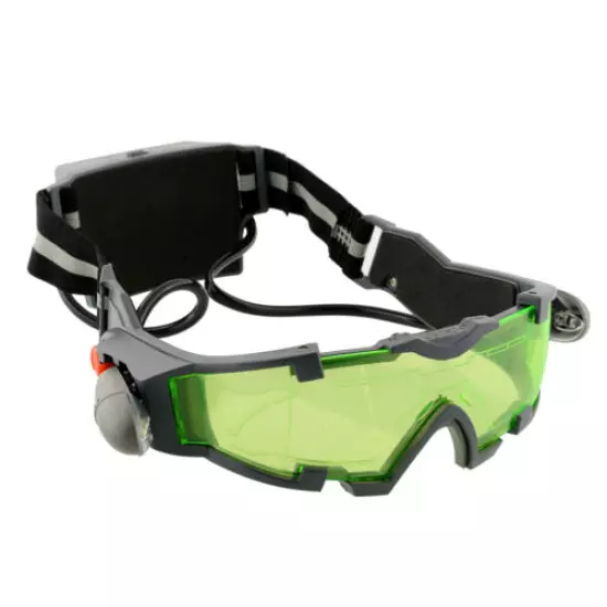 LED Night Vision Goggles Eye shield Green Lens eye protector view Glasses