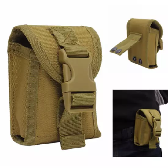 Tactical Molle Pouch Military Waist Pack Mobile Phone Case + Nylon Combat Belt