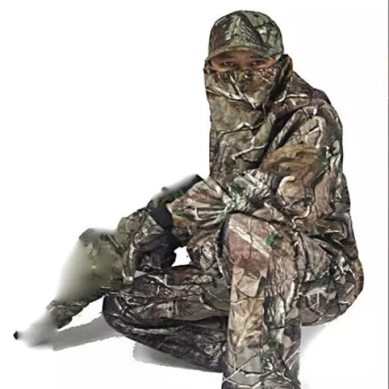 6639 New Bionic Camouflage Hunting Clothes Leaf Waterproof Jacket +Pants suit