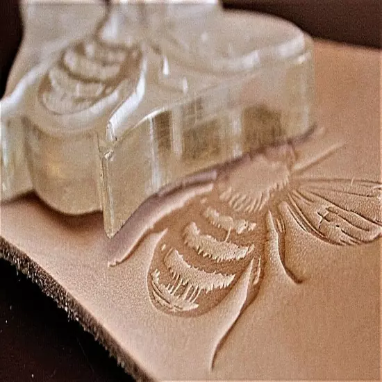 * ACRYLIC Leather Embossing Stamp BUMBLE BEE for Veg Tanned Leather