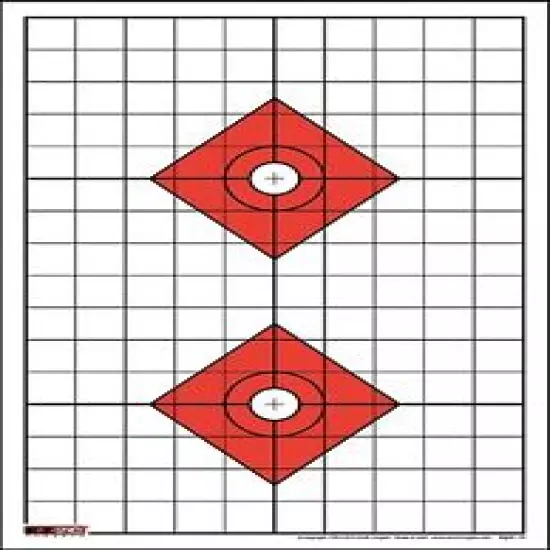 250 EZ2C Targets Style 13 Rifle Targets with 1" Grids for Scope (250 pack) 