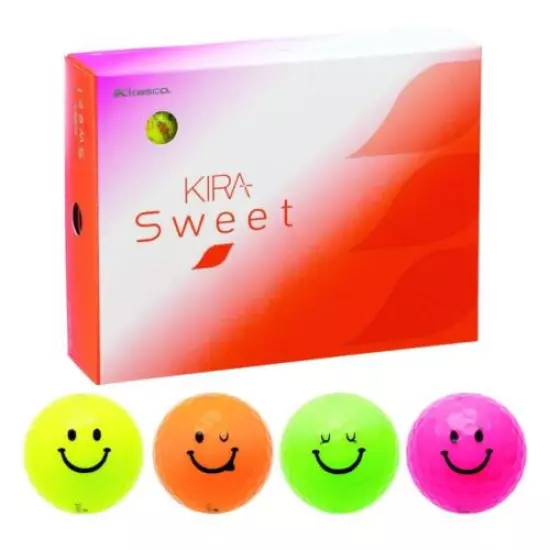 Kasco Kasco golf ball KIRA SWEET Character 1 dozen 12 pieces 4-color