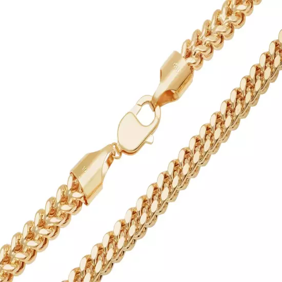 Brand New 10k Yellow Gold Franco Chain Necklace 1.5mm-6mm Sz 16"-40" Hollow