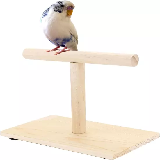 Bird Perch Stand, Bird Training Portable Tabletop Platform, Parrot Bird Cage Toy