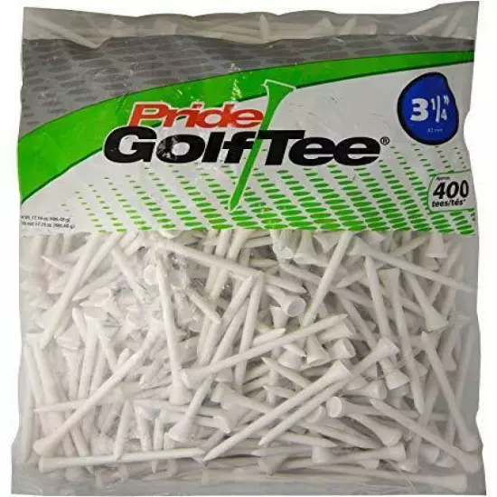 Pride (PG3440075) Golf Deluxe Tee (3-1/4 Inch, White) - 400 Count