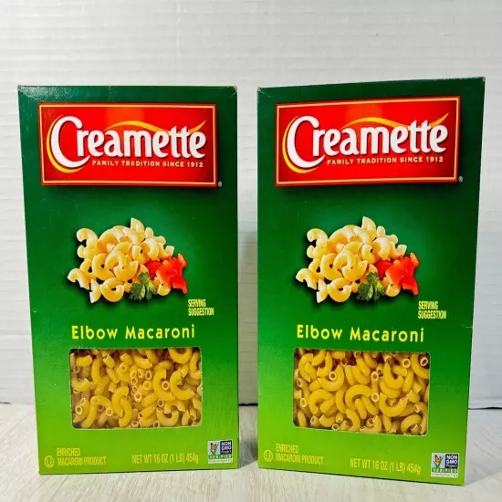 Creamette Elbow Macaroni Pasta 16oz (2 Pack) BB:09/21/2026