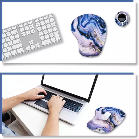 ARTSO Ergonomic Mouse Pad with Wrist Support Gel Mouse Pad Wrist Rest, Non-Slip 