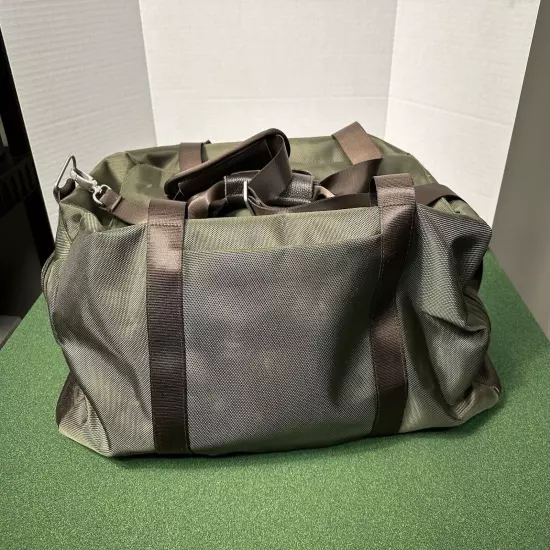 Abercrombie & Kent Large Duffle Bag Weekender Travel Safari Green With Strap