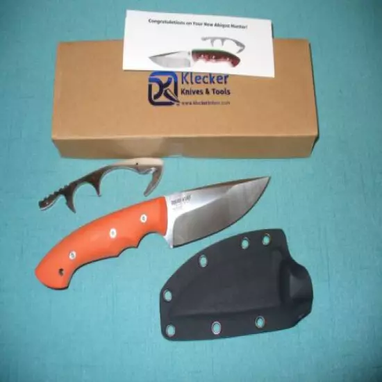 Klecker Hunter Knife, Brand NEW in original box, Easy to see ORANGE